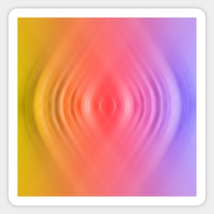 Vibrant rainbow kaleidoscope ripples Sticker